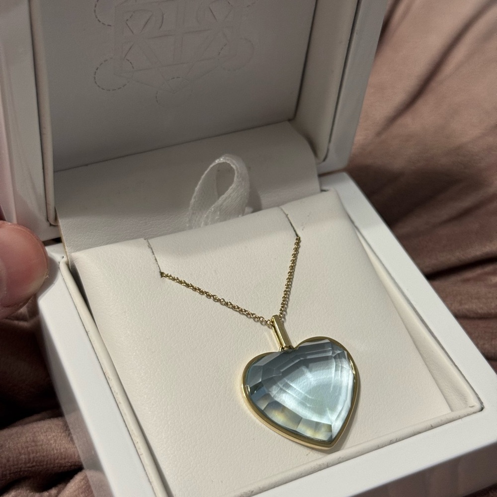 ROCK and RAW Blue Topaz Heart Talisman (Large) - Picture 8 of 9